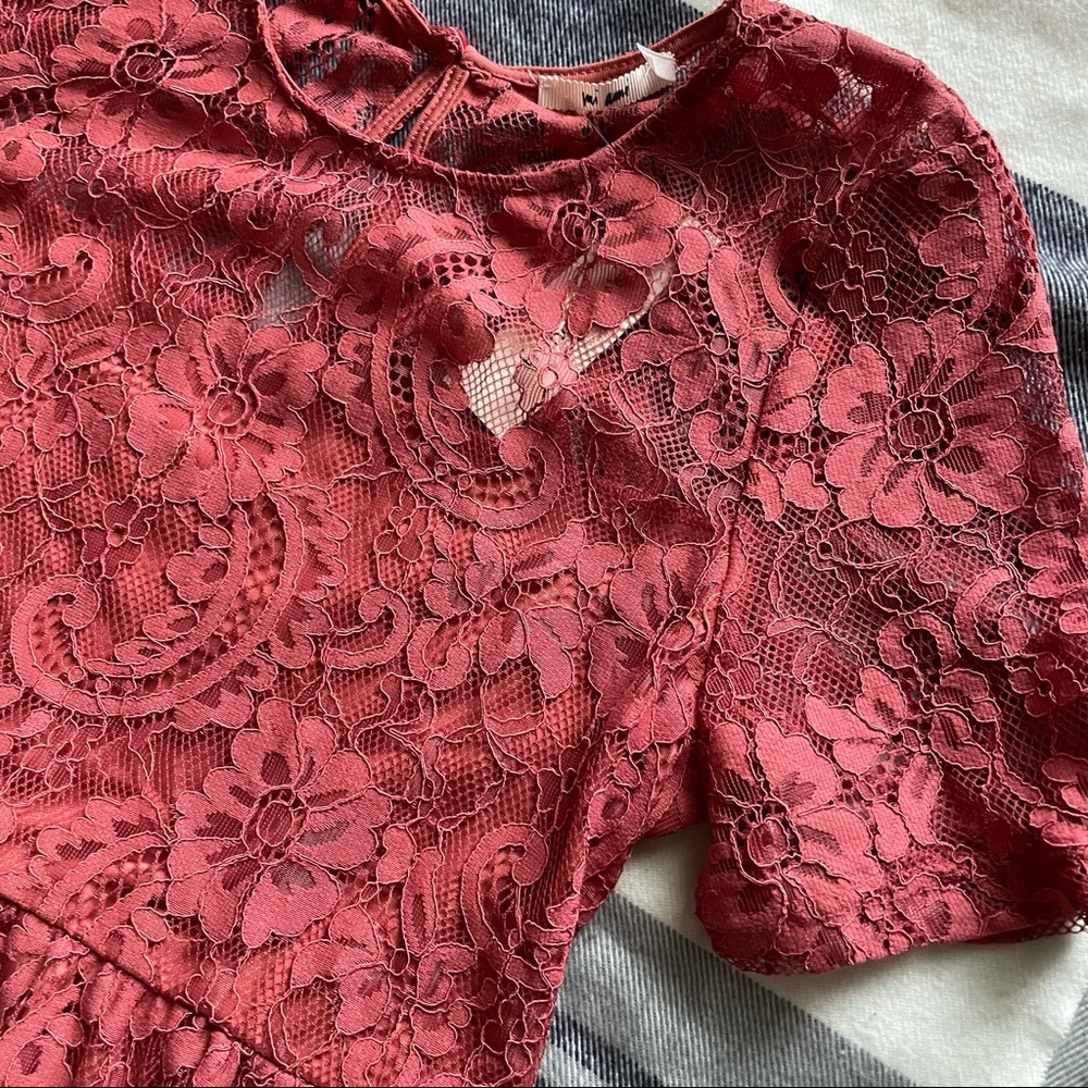 DENESSA LACE BABYDOLL MINI DRESS - Picture 4 of 8